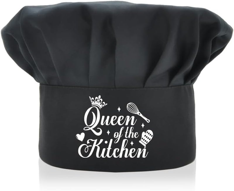 ZBBFSCSB Queen Funny Chef Hat Black Fully Adjustable, Baking Party Gifts for Woman Sister Mom Daughter, Mother's Day Gifts - Image 1